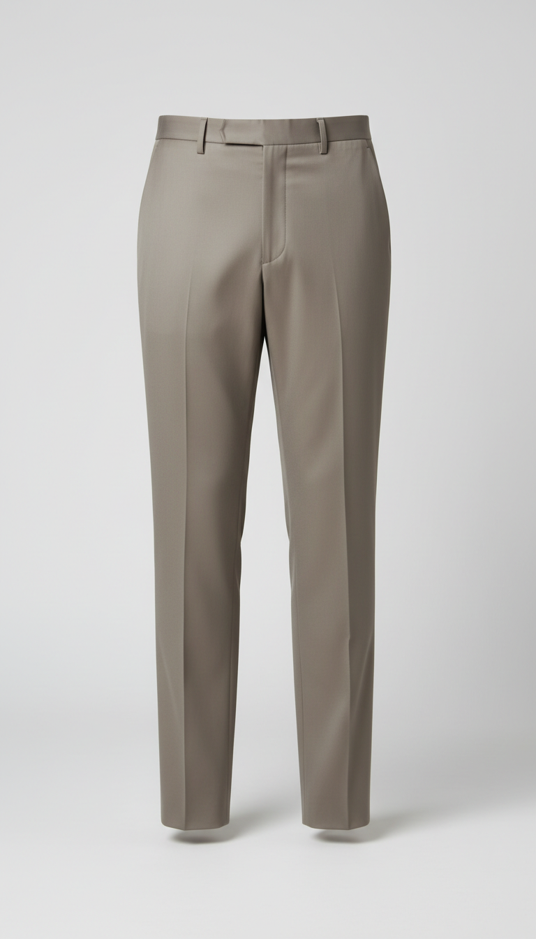 Polished Taupe Tailored Trousers
