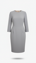 Mist Gray Structured Sheath Dress